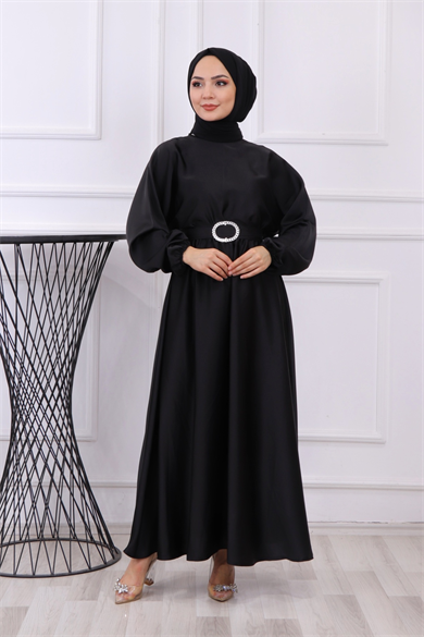 Saten Elbise Siyah