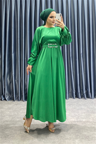 Saten Elbise Yeşil