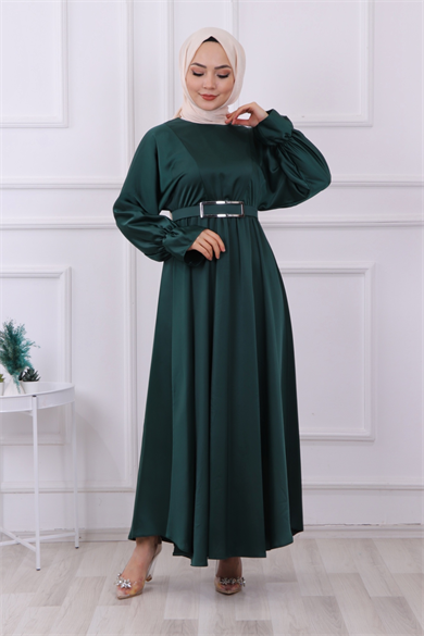 Saten Elbise Yeşil