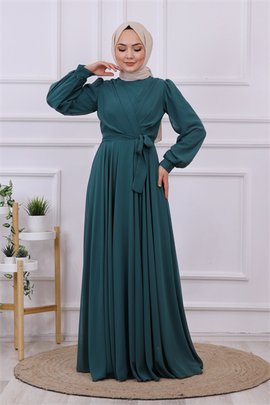 Şifon Kruvaze Elbise