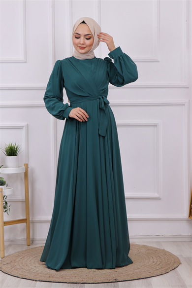 Şifon Kruvaze Elbise