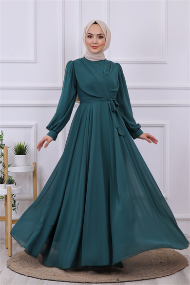 Şifon Kruvaze Elbise