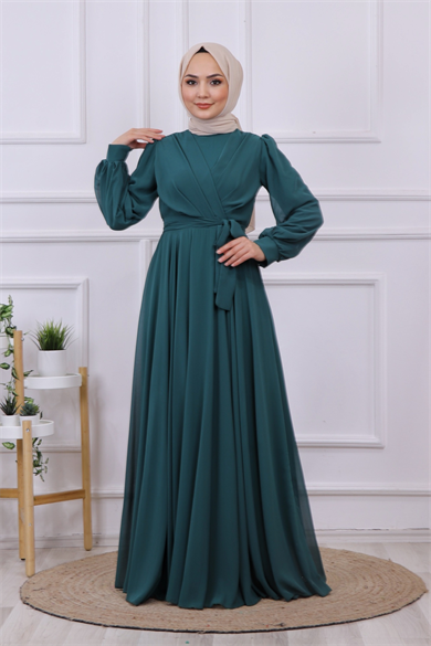 Şifon Kruvaze Elbise