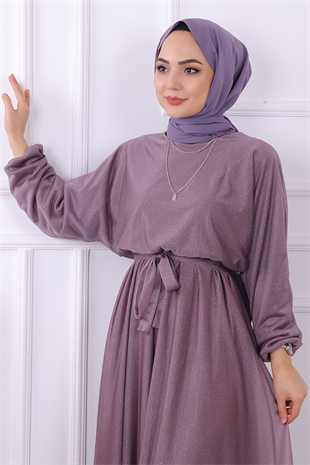 Simli Elbise Mor