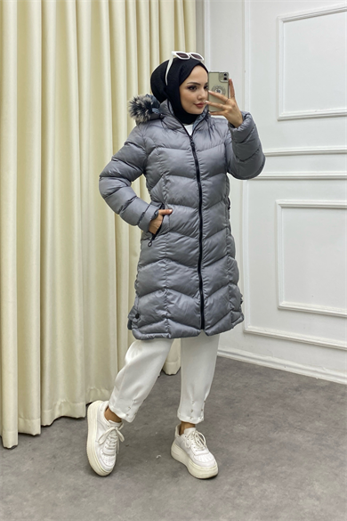Şişme Mont Gri