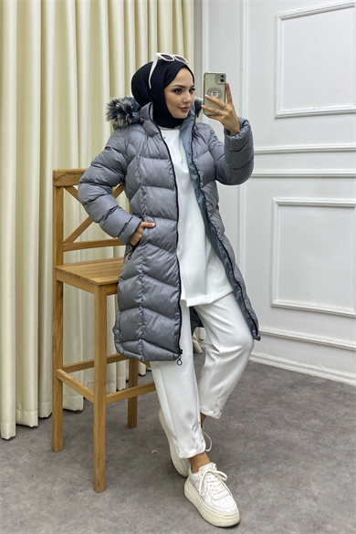Şişme Mont Gri