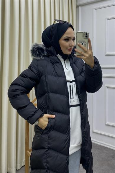 Şişme Mont Siyah