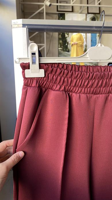Skuba Bol Paça Pantolon Bordo 