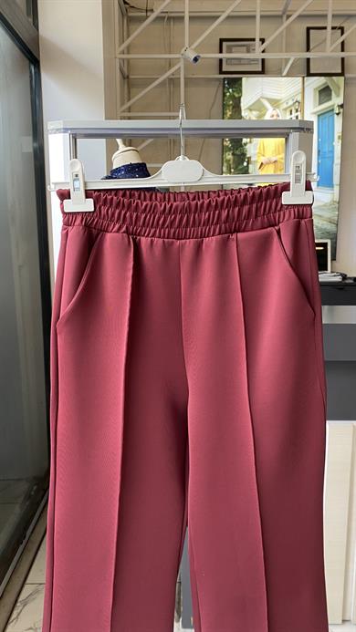 Skuba Bol Paça Pantolon Bordo 