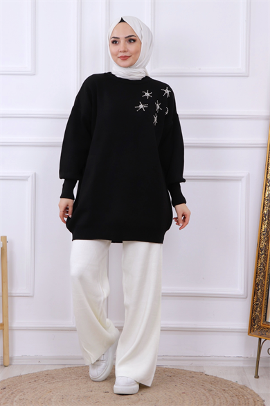 Taşlı Triko Tunik 