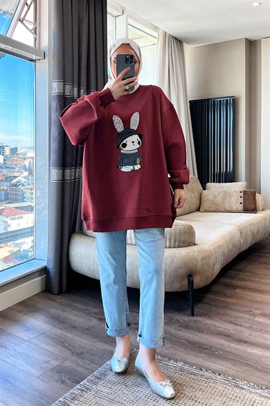 Tavşan Sweat Bordo