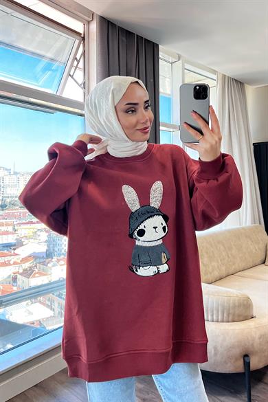 Tavşan Sweat Bordo