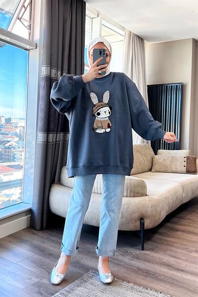 Tavşan Sweat Gri
