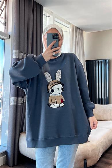 Tavşan Sweat Gri