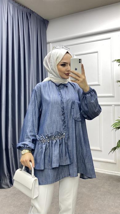 Tensel Tunik Kot Rengi