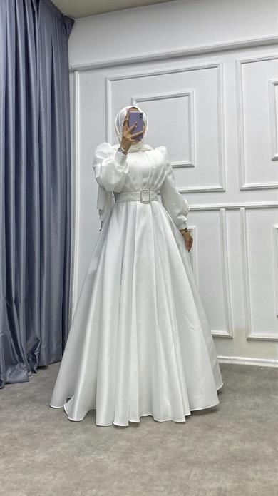 Toka Kemer Janjan Abiye Beyaz