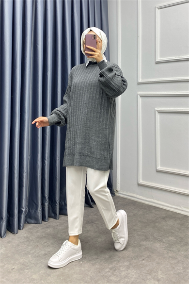 Triko Tunik Gri