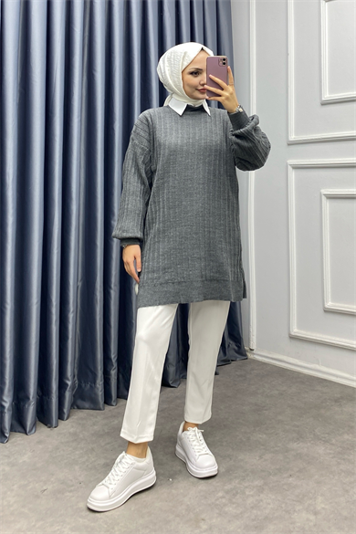 Triko Tunik Gri