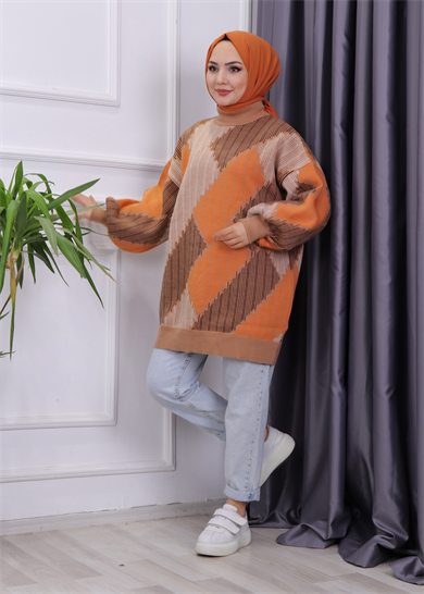 Triko Tunik Kiremit