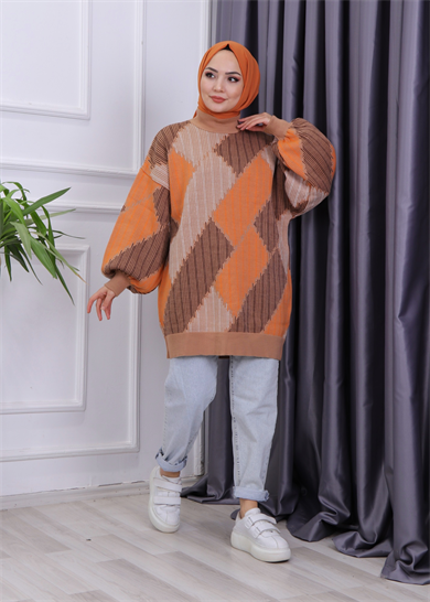 Triko Tunik Kiremit