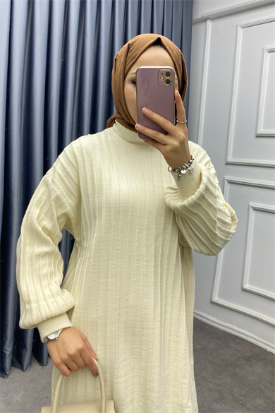 Triko Tunik Krem