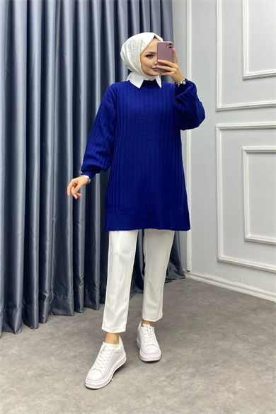 Triko Tunik Lacivert