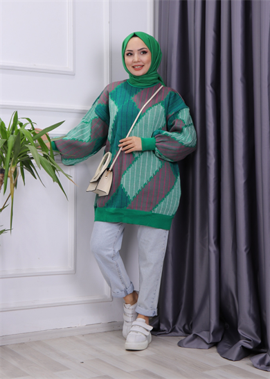 Triko Tunik Yeşil