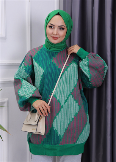 Triko Tunik Yeşil