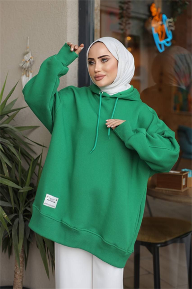 Üç İplik Sweat Yeşil