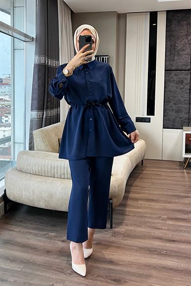 Üzeri Taşlı Beli Tünelli Linda Takım