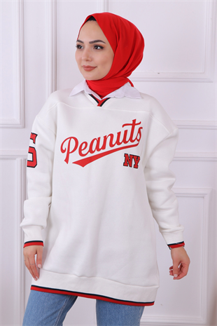 V Yaka Tunik Beyaz