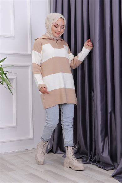 Yaka Fermuarlı Tunik 
