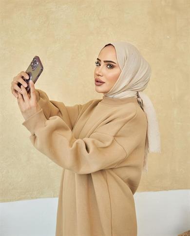 Yanı Çıtçıt Sweat Elbise 