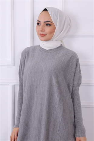 Yarasa Kol Tunik Gri