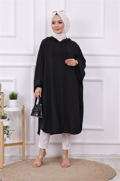 Yarasa Kol Tunik Siyah