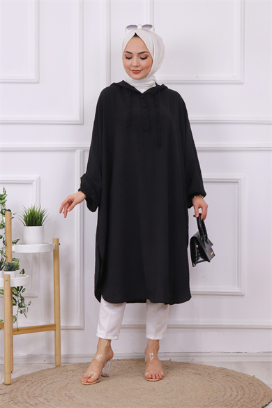 Yarasa Kol Tunik Siyah