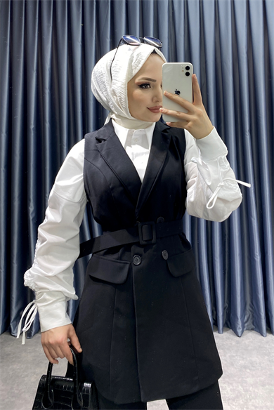Yelek Pantolon İkili Takım Siyah