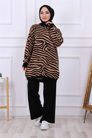 Zebra Desen Vizon Tunik