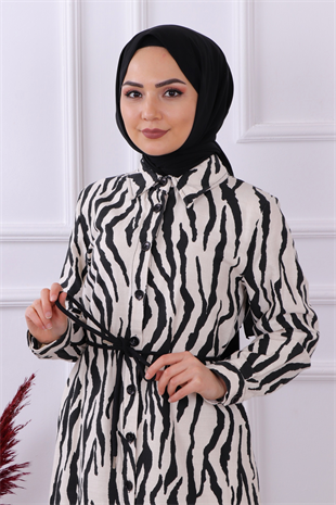 Zebra Desenli Elbise