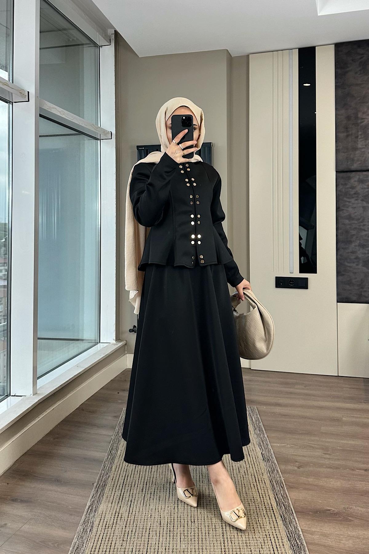 Skuba Etekli Takım SiyahDubaiShowroomTAKIM01034