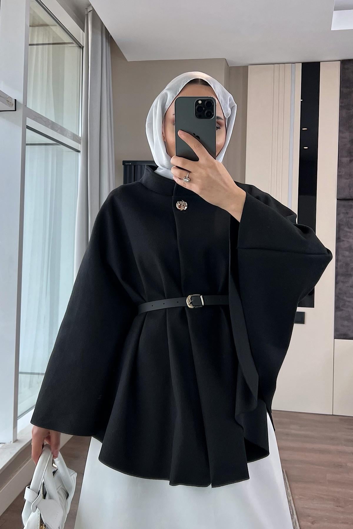 Kemerli Panço SiyahDubaiShowroomDIŞ GİYİM24112