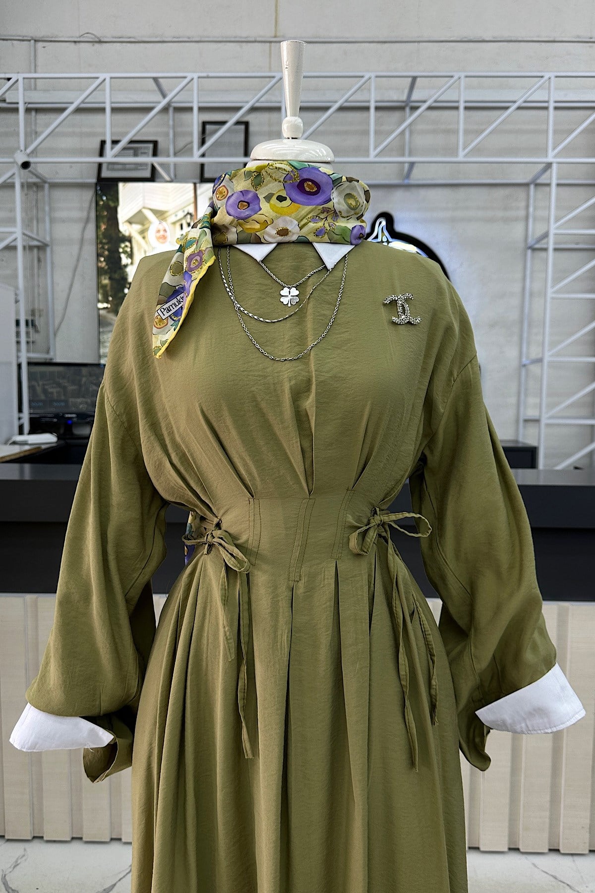 Bağlamalı Elbise DubaiShowroomELBİSELER01198