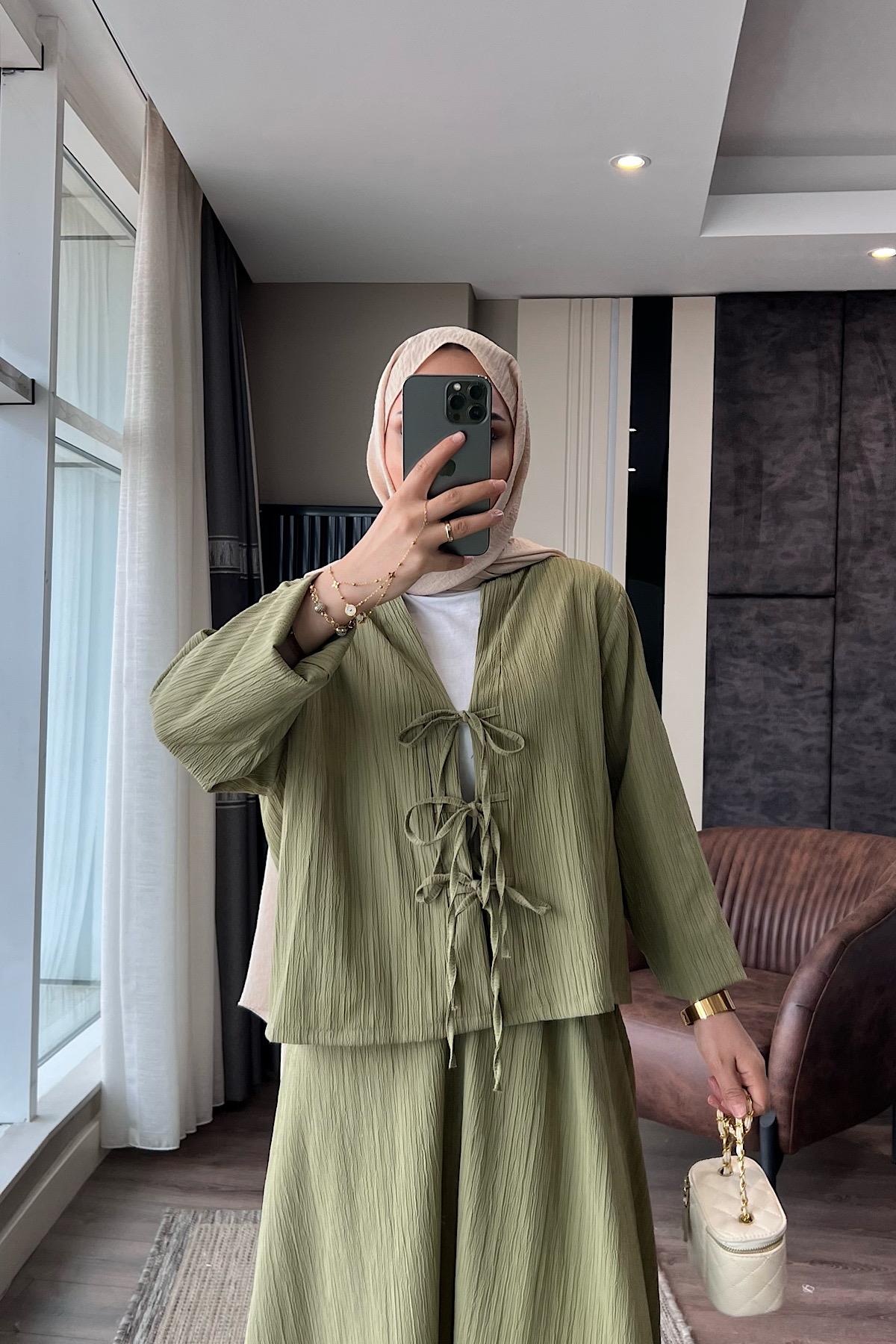 Kimonolu Takım YeşilDubaiShowroomTAKIM01953