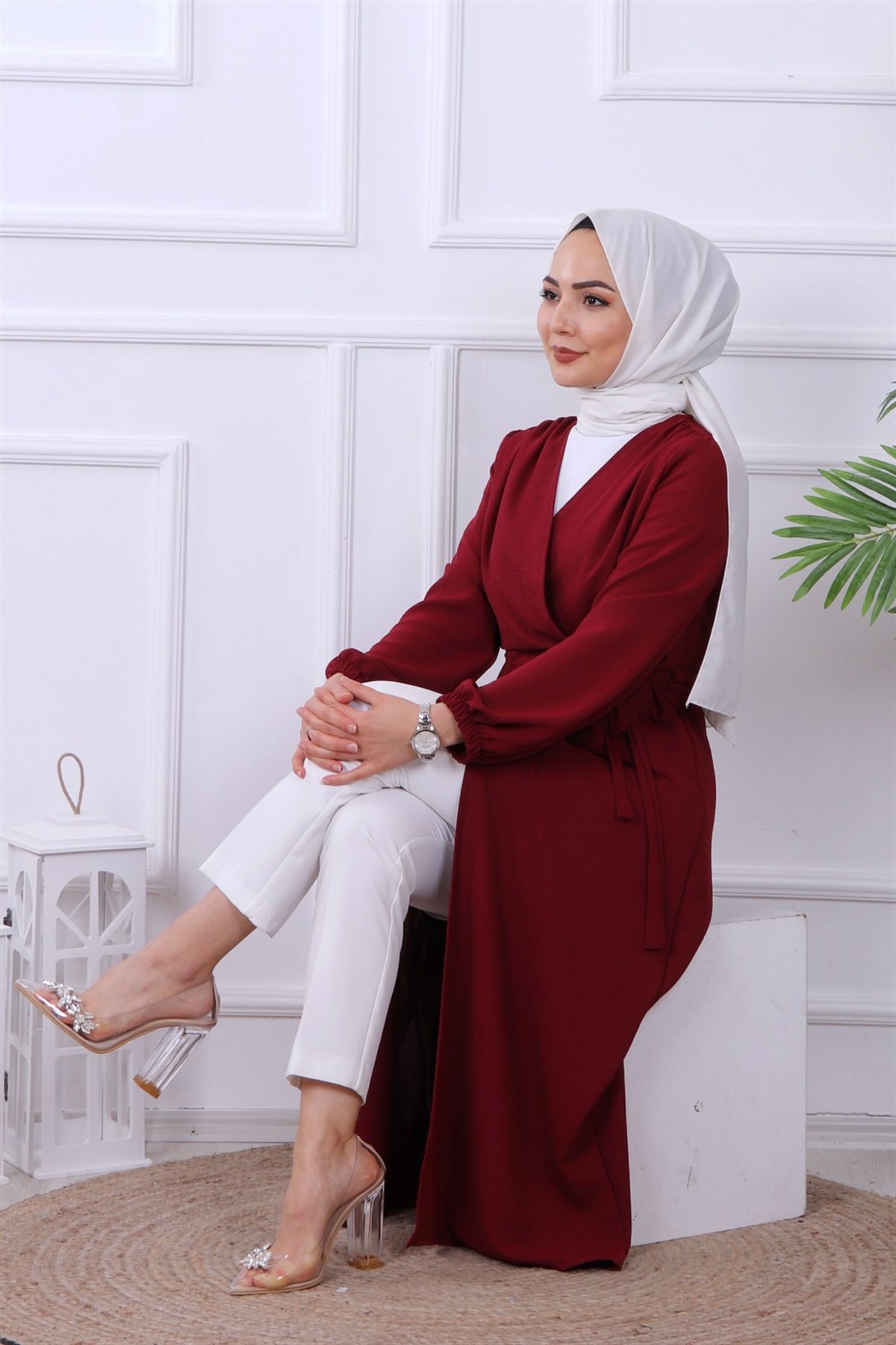 BAĞCIKLI KAP BORDO 