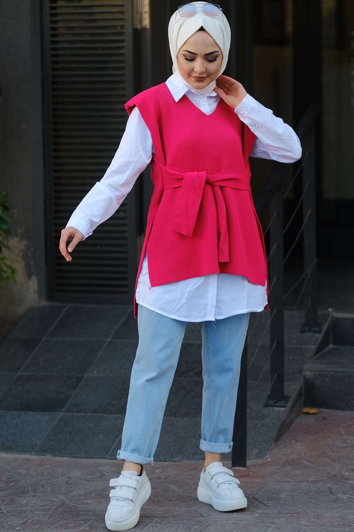 BAĞLAMALI SÜVETER PEMBE