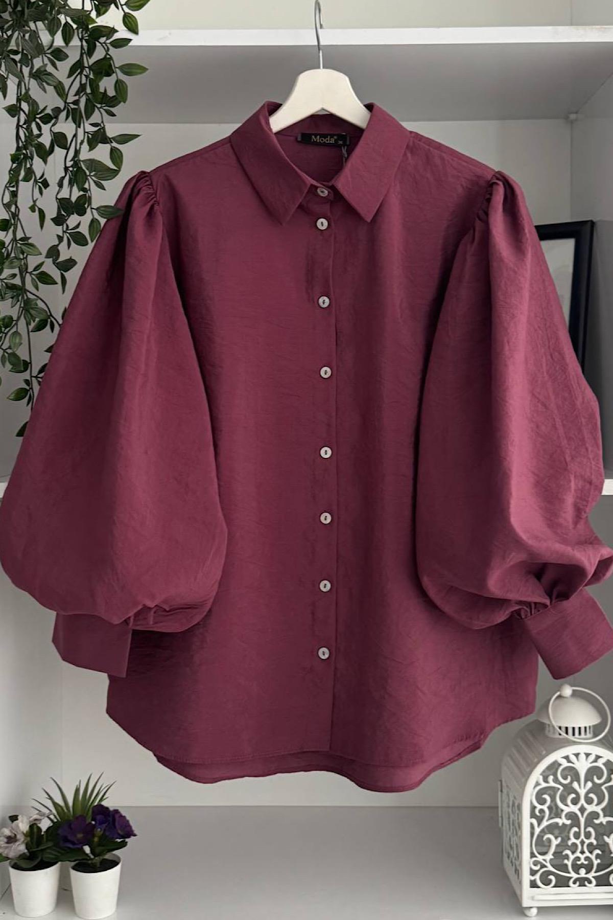 Balon Kol tunik Bordo 