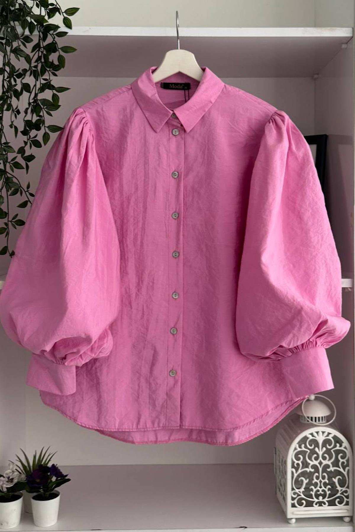 Balon Kol tunik Pembe 
