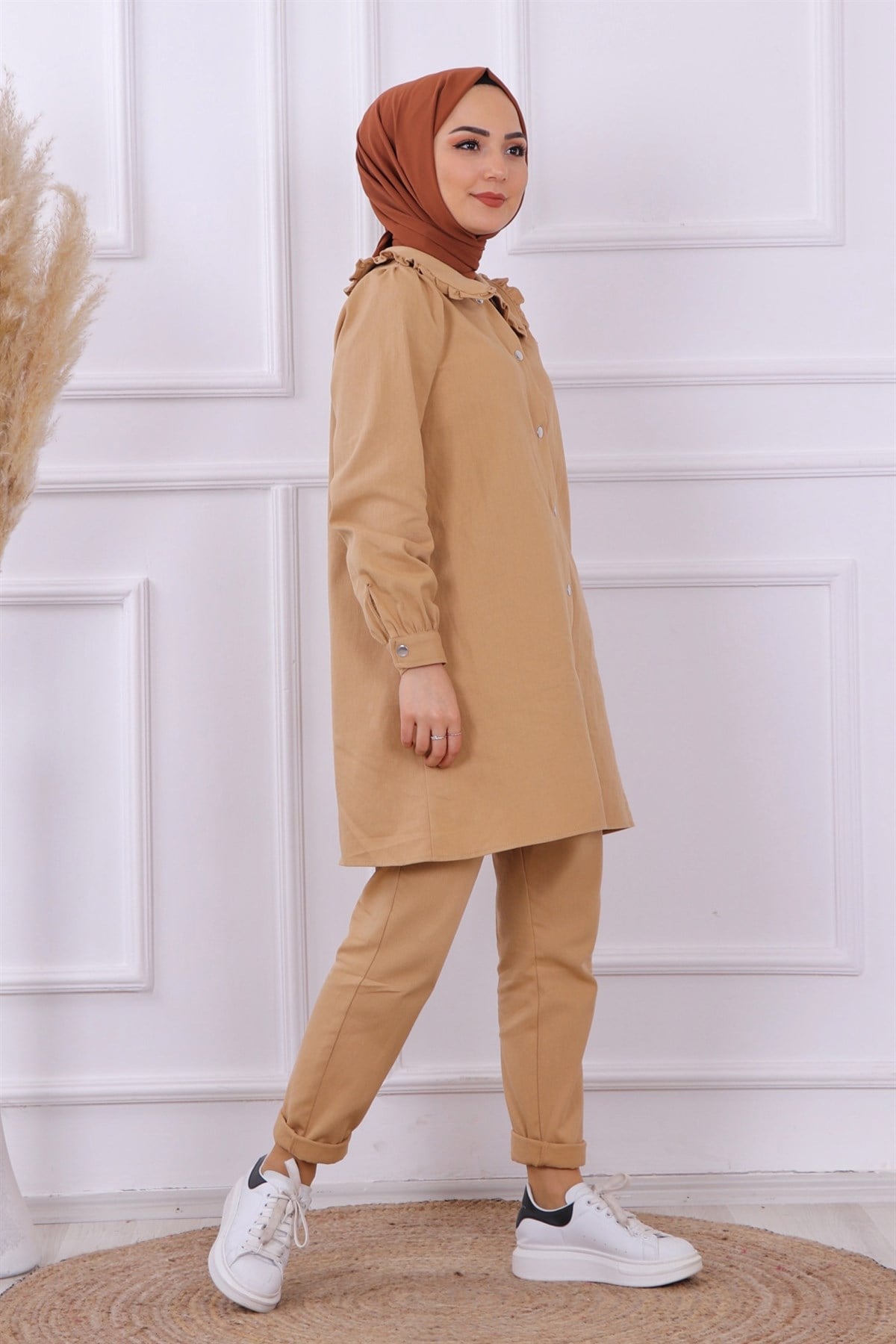 Bebe yaka detaylı takım CAMEL