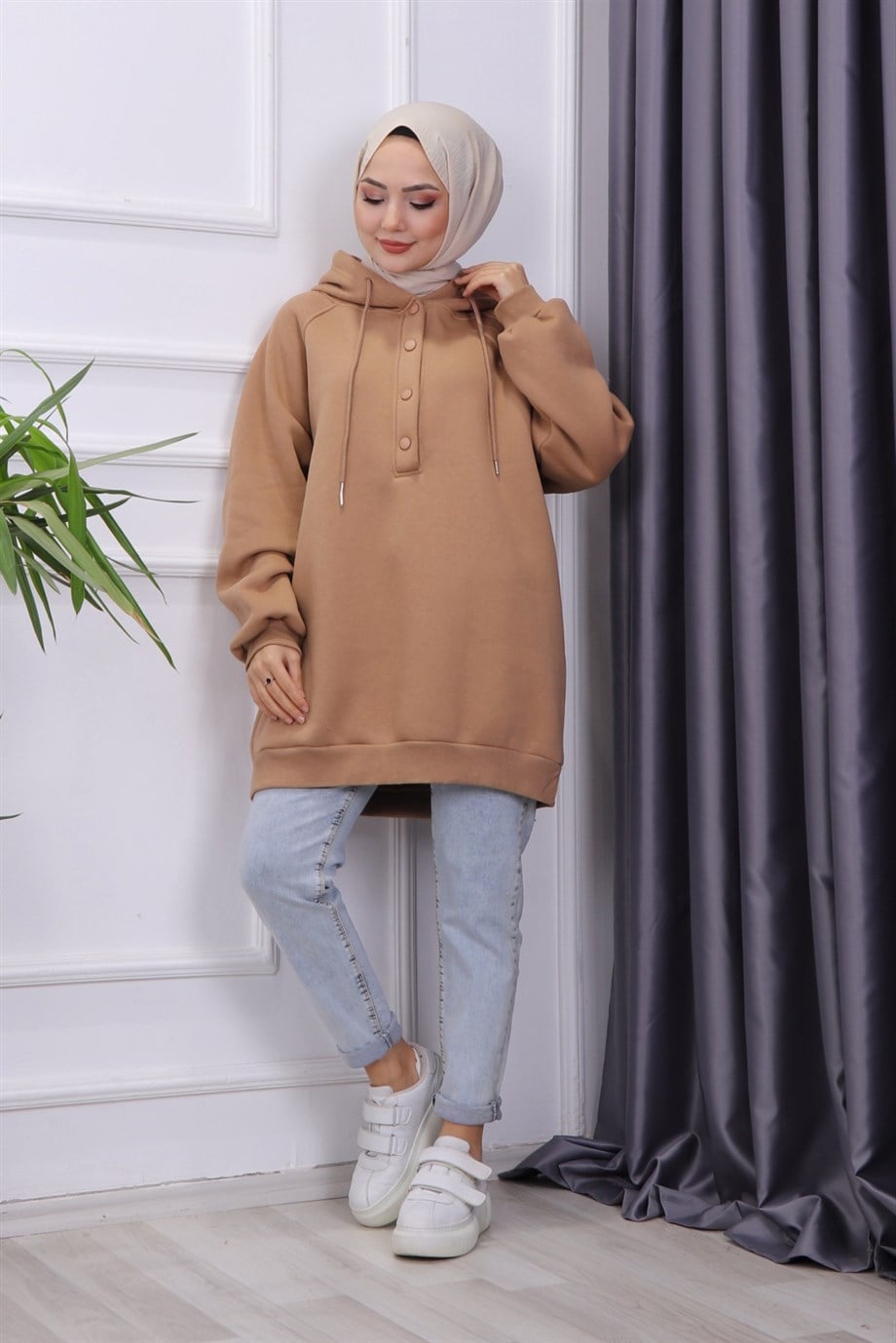 ÇITÇIT YAKA SWEAT CAMEL