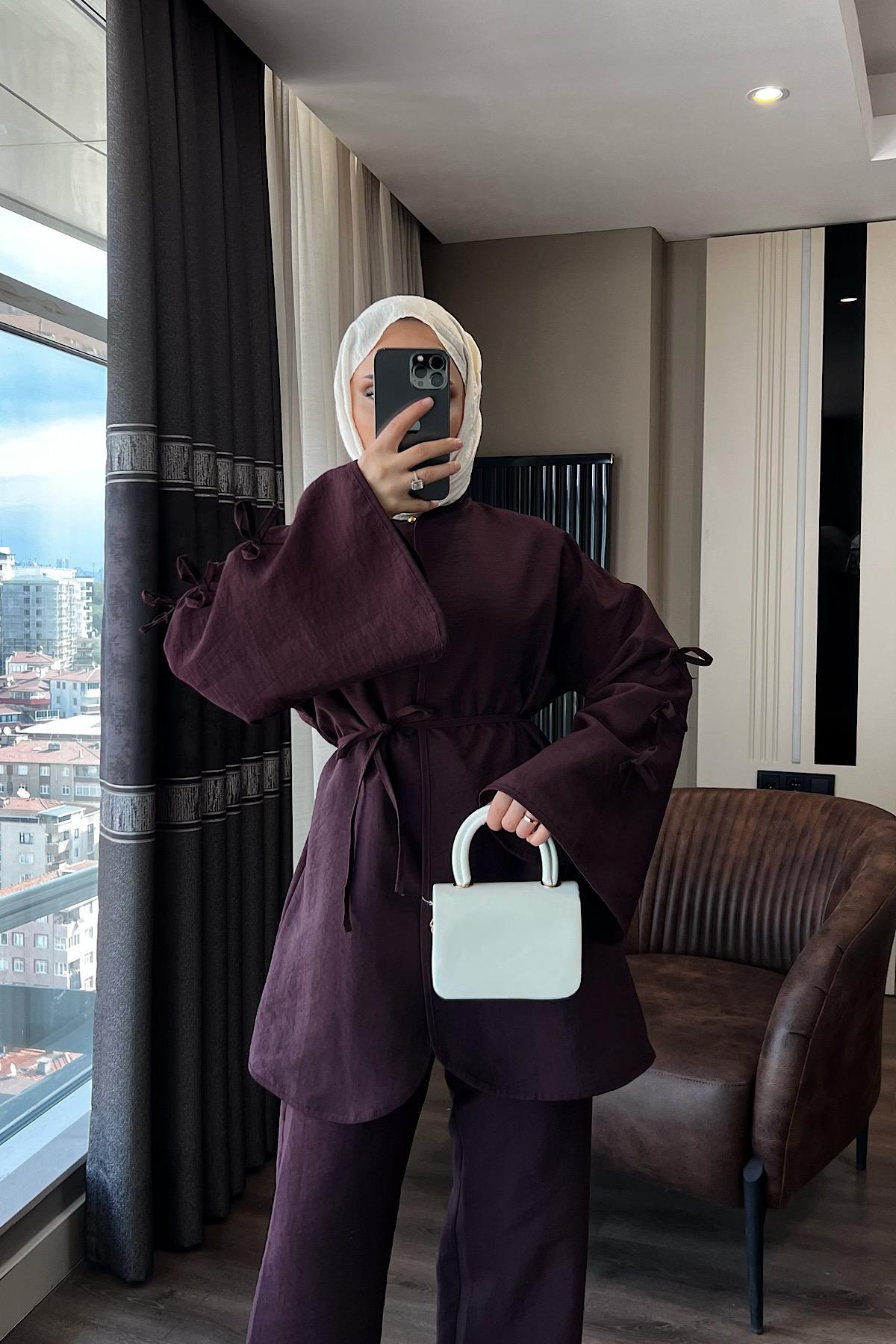 Cupra kimonolu Takım Bordo